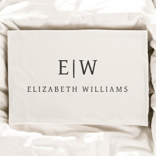 ニュートラルプロフェッショナルシンプルモノグラムミニマリスト 枕カバー