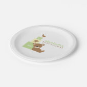 ニュートラルベアとトイブロック赤ちゃんシャワー ペーパープレート (アングル)