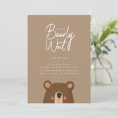 ニュートラルベアーベビーシャワーパーティの招待状 招待状 (スタンド正面)