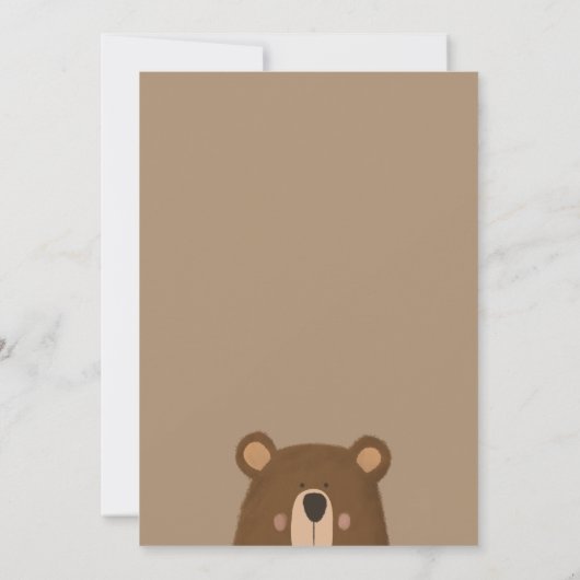 ニュートラルベアーベビーシャワーパーティの招待状 招待状 (裏面)