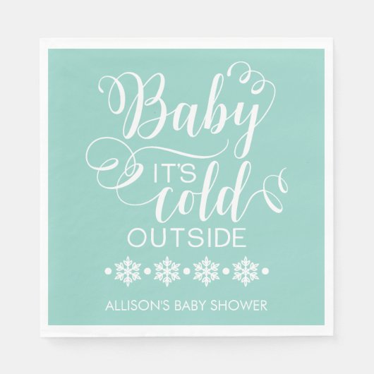 ニュートラルベビーそれが寒い外ベビシャワーナプキン スタンダードランチョンナプキン (正面)