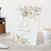 ニュートラルベビーイン開花ベビーシャワーウェルカム 台座サイン (インサイチュ)