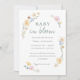 ニュートラルベビーイン開花ベビーシャワー招待状 招待状