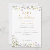 ニュートラルベビーイン開花ベビーシャワー招待状 招待状 (正面)
