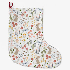 ニュートラルベビーウッドランド初めてのクリスマス ラージクリスマスストッキング