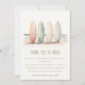 ニュートラルベビーオンボードサーフボードベビーシャワー サンキューカード (正面)