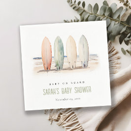 ニュートラルベビーオンボードサーフボードベビーシャワー スタンダードカクテルナプキン