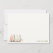 ニュートラルベビーオンボードサーフボードベビーシャワー ノートカード (正面)