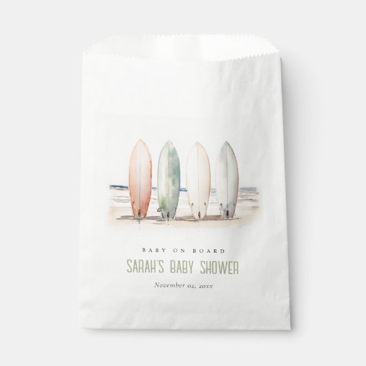 ニュートラルベビーオンボードサーフボードベビーシャワー フェイバーバッグ (正面)