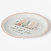 ニュートラルベビーオンボードサーフボードベビーシャワー ペーパープレート (アングル)