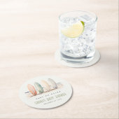 ニュートラルベビーオンボードサーフボードベビーシャワー ラウンドペーパーコースター (インサイチュ)