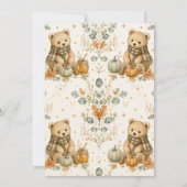 ニュートラルベビーシャワーおめでとうございます We Can Bearly Wait 招待状 (裏面)