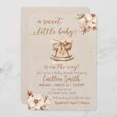 ニュートラルベビーシャワークレードル招待状 招待状 (正面/裏面)