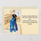 ニュートラルベビーシャワー招待状 招待状 (正面/裏面)