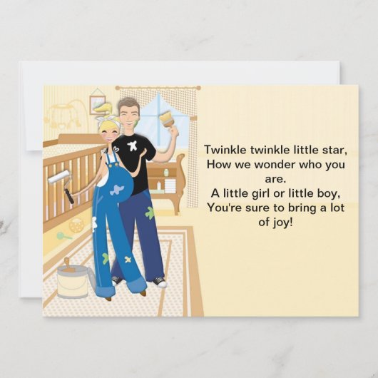 ニュートラルベビーシャワー招待状 招待状 (正面)