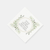 ニュートラルベビーシャワー水色ユーカリ離れ スタンダードカクテルナプキン (角)