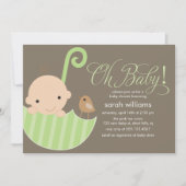 ニュートラルベビーシャワー 招待状 (正面)