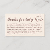 ニュートラルベビーブラウンベビーシャワー用ブック エンクロージャーカード (正面)