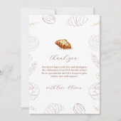 ニュートラルベーカリーパティシーブンでオーブンの赤ちゃんシャワー サンキューカード (正面)