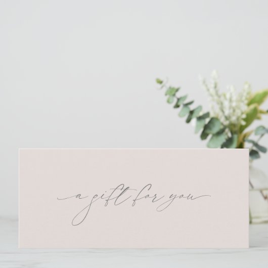 ニュートラルベージュエレガントタンモダンギフト証明書 (スタンド正面)