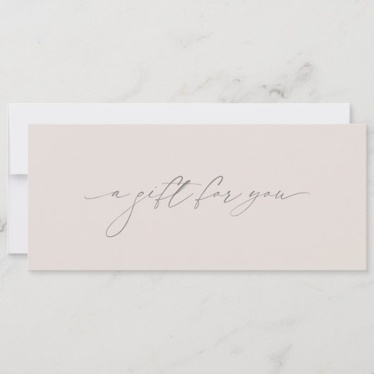 ニュートラルベージュエレガントタンモダンギフト証明書 (正面)