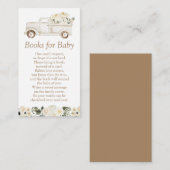 ニュートラルベージュカボチャ赤ちゃんシャワーブックベビー エンクロージャーカード (正面/裏面)