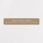 ニュートラルベージュキャンドルタンパー防止シールラベル ラベル (デザイン1)