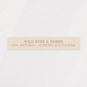 ニュートラルベージュキャンドルタンパー防止シールラベル ラベル (デザイン1)