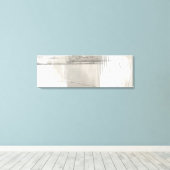 ニュートラルベージュグレイモダンミニマル抽象芸術 キャンバスプリント (インサイチュ (ウッドフロア))