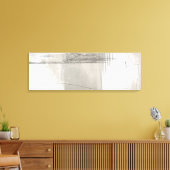 ニュートラルベージュグレイモダンミニマル抽象芸術 キャンバスプリント (インサイチュ (リビング))