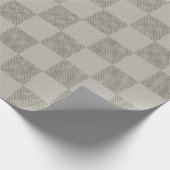 ニュートラルベージュグレーバッファロープレイドパターン ラッピングペーパー (角)