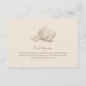 ニュートラルベージュシーシェルビーチ結婚式情報 エンクロージャーカード (正面)