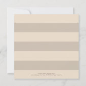 ニュートラルベージュスターフィッシュビーチ結婚式リハーサル 招待状 (裏面)
