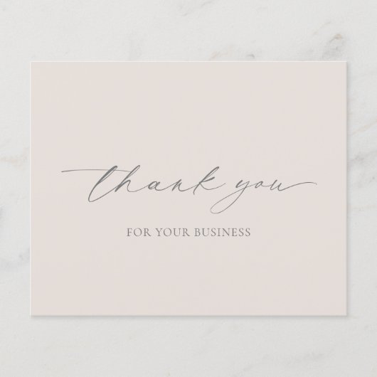 ニュートラルベージュタンモダンバジェットビジネスありがとう チラシ (正面)