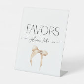 ニュートラルベージュバウブライダルパーティペデスタルサイン 台座サイン (正面)