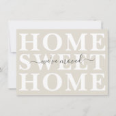 ニュートラルベージュホームスウィートホーム引っ越しました 案内状 (正面)