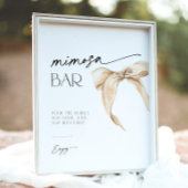 ニュートラルベージュボウブライダルシャワーミモサバー 台座サイン