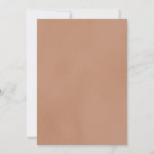 ニュートラルベージュボディスーツのミニマリスト赤ちゃんシャワー 招待状 (裏面)