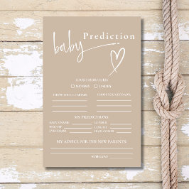 ニュートラルベージュミニマルベビー予測シャワー チラシ