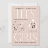 ニュートラルベージュレッツゴーガールズバチェロレッテ 招待状 (正面)