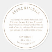 ニュートラルベージュ原料製品ラベル ラウンドシール (正面)