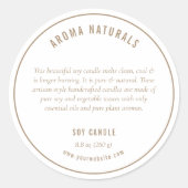 ニュートラルベージュ原料製品ラベル ラウンドシール (正面)