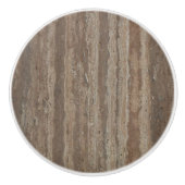 ニュートラルベージュ木炭グレー茶色の大理石石 セラミックノブ (正面)