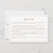 ニュートラルベージュ気にキャンドル指示カード サンキューカード (正面)