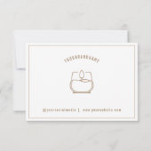 ニュートラルベージュ気にキャンドル指示カード サンキューカード (裏面)