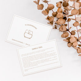 ニュートラルベージュ気にキャンドル指示カード サンキューカード