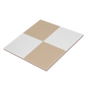 ニュートラルベージュ白市松模様にセラミックタイル タイル (側面)