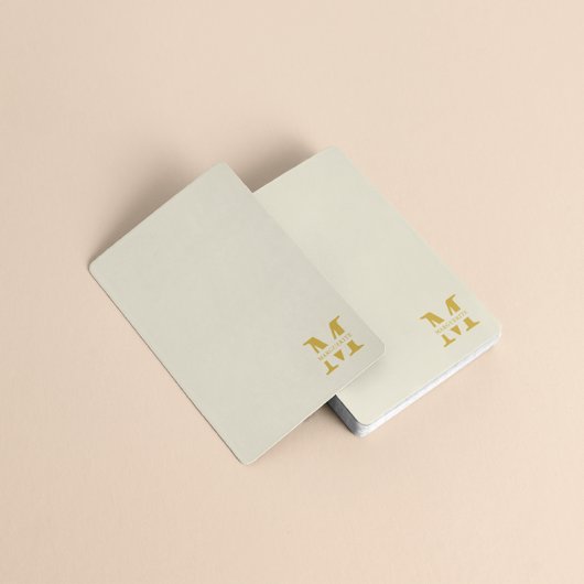 ニュートラルベージュ金ゴールドモノグラム トランプ