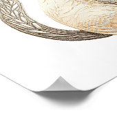 ニュートラルベージュ キティー刺繍 ボーホ キャット ポスター (角)