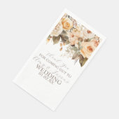 ニュートラルベージュ フラワーボタニカル ウェディング ブラウン (コーナー)